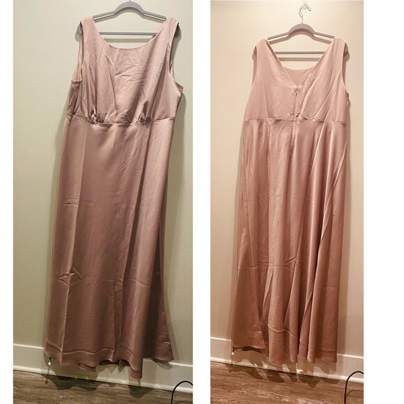 BHLDN Anthropologie by Sachin & Babi Beckett Satin Charmeuse Maxi Dress Gown - Picture 4 of 5